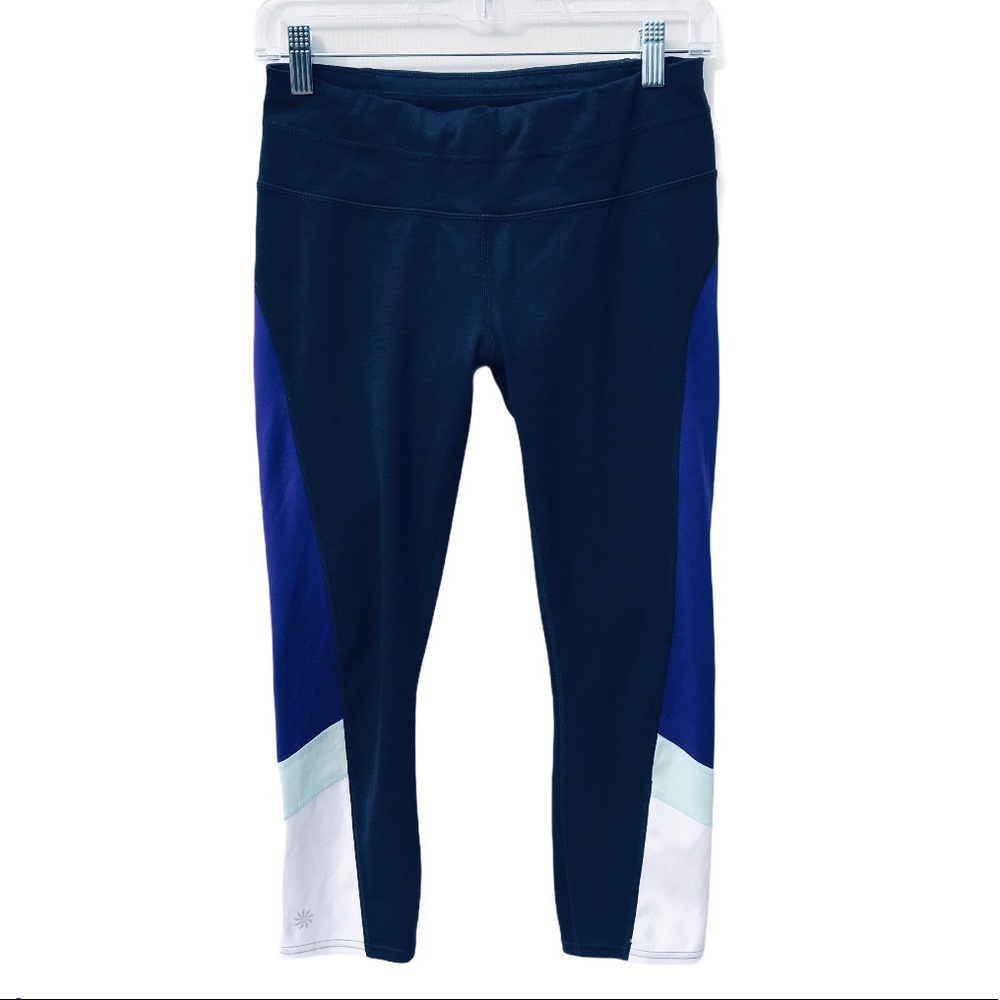 Athleta Colorblock Sonar Capri Leggings small s - Picture 3 of 6